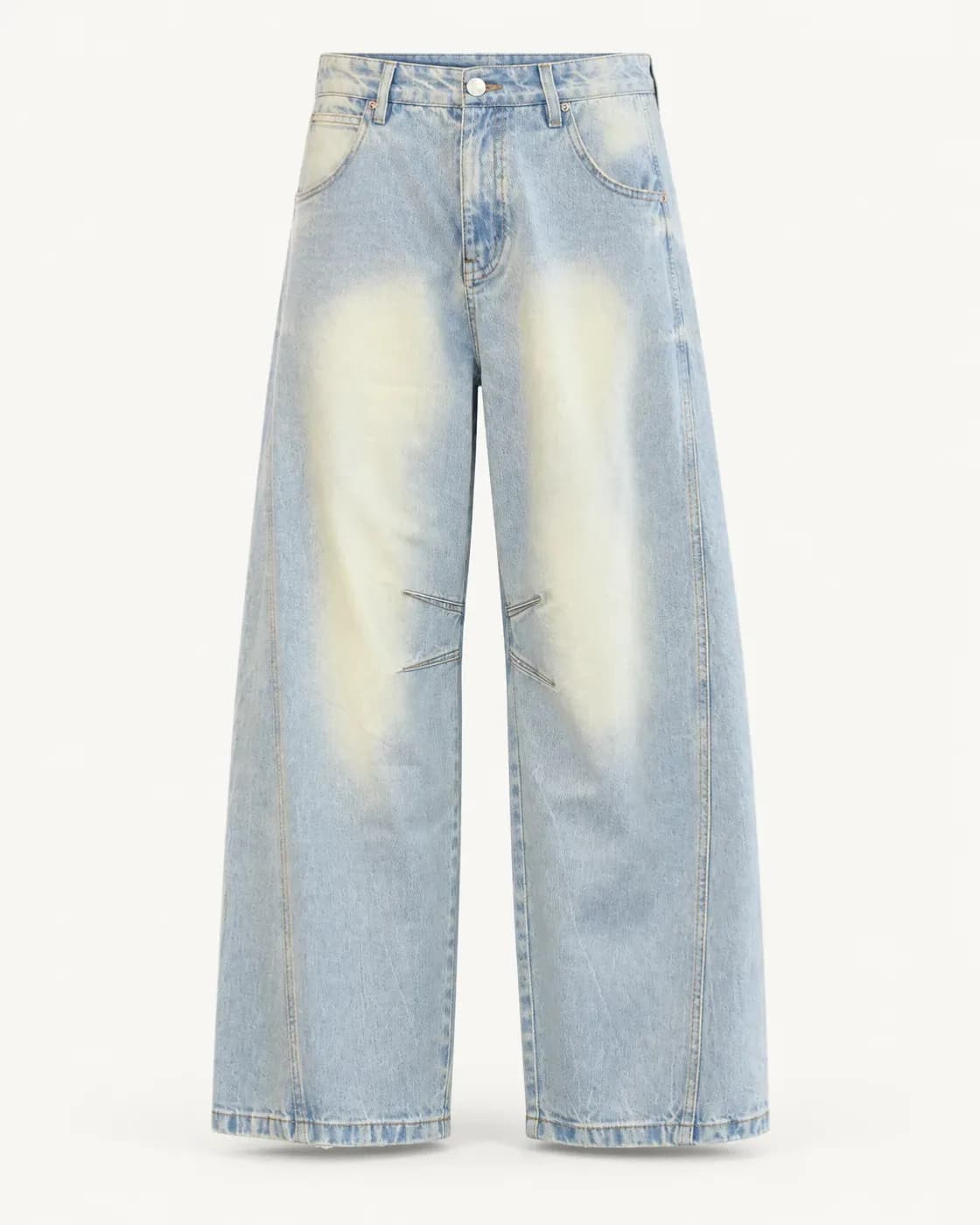 Light wash wide-leg jeans
