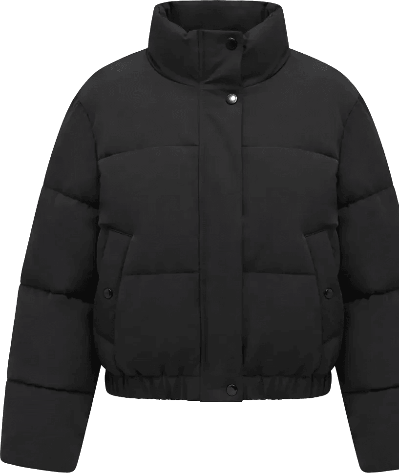 Black quilted puffer
