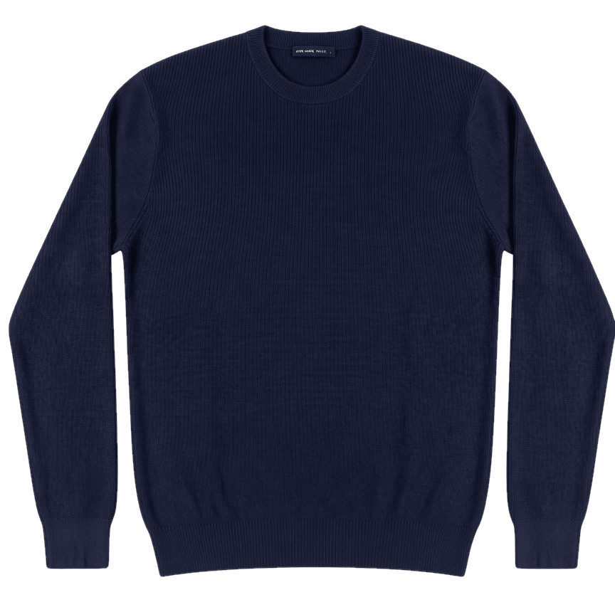 Navy crewneck sweater