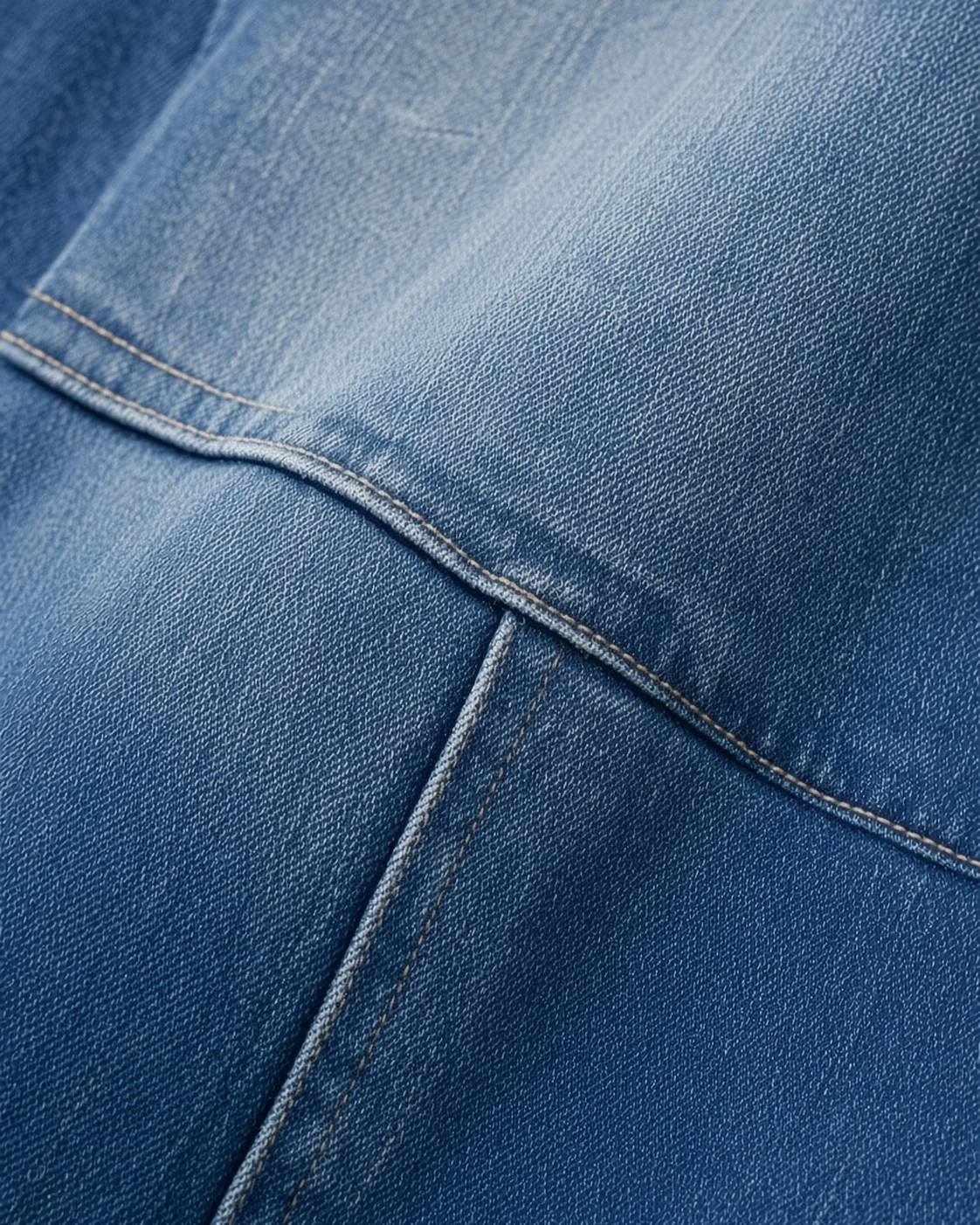Balloon wide-leg jeans, construction detail, development reference