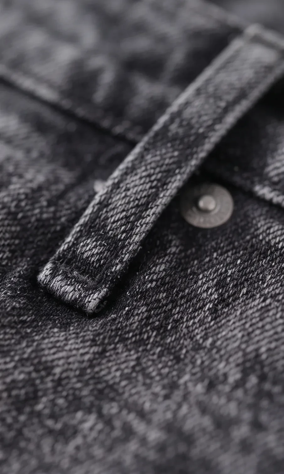 Dark grey acid-wash denim shorts, micro view, development reference