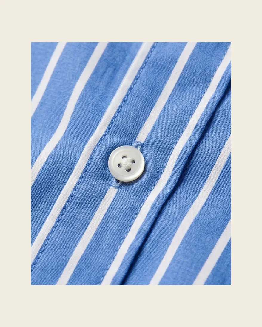 Blue stripe woven shirt, micro view, development reference