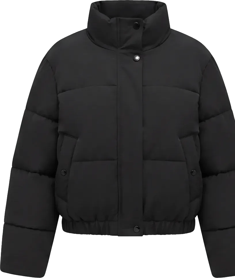 Black quilted puffer